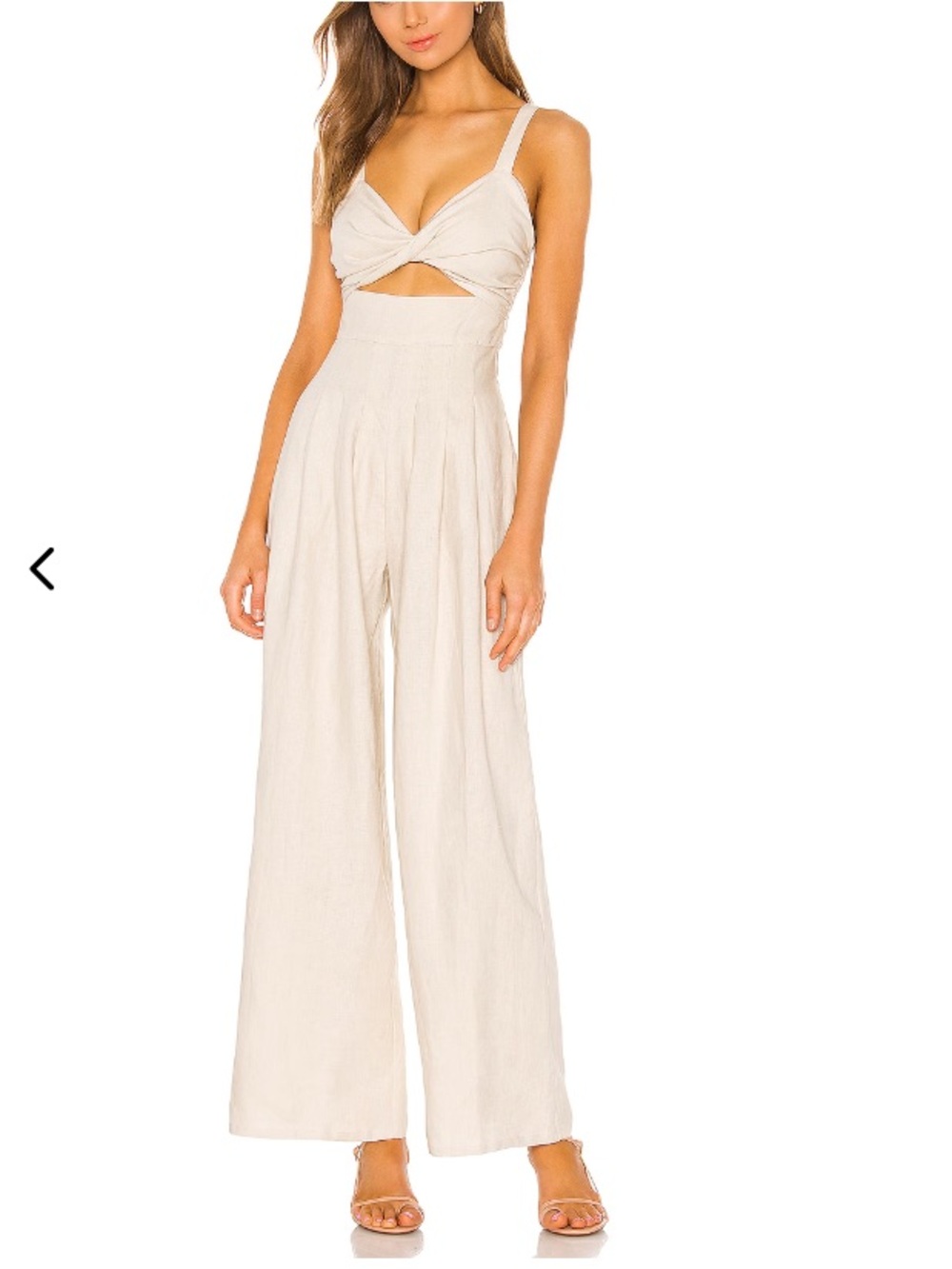 Song of Style James Jumpsuit Sandstone Beige Size Small
